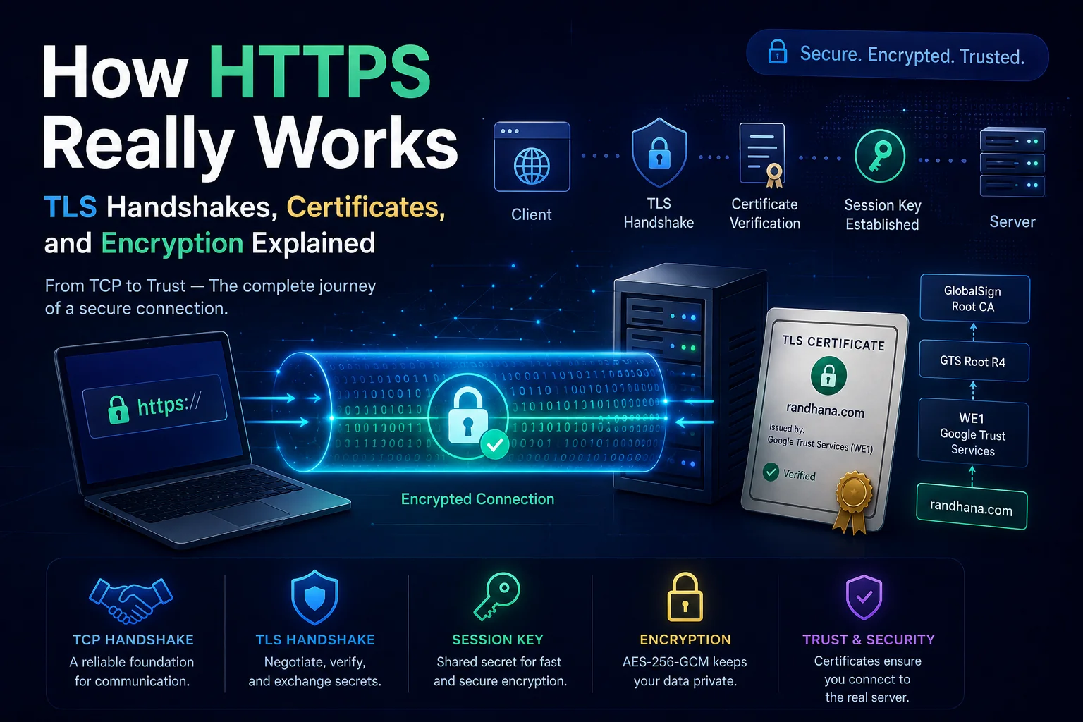 How HTTPS Really Works: TLS Handshakes, Certificates and Encryption Explained